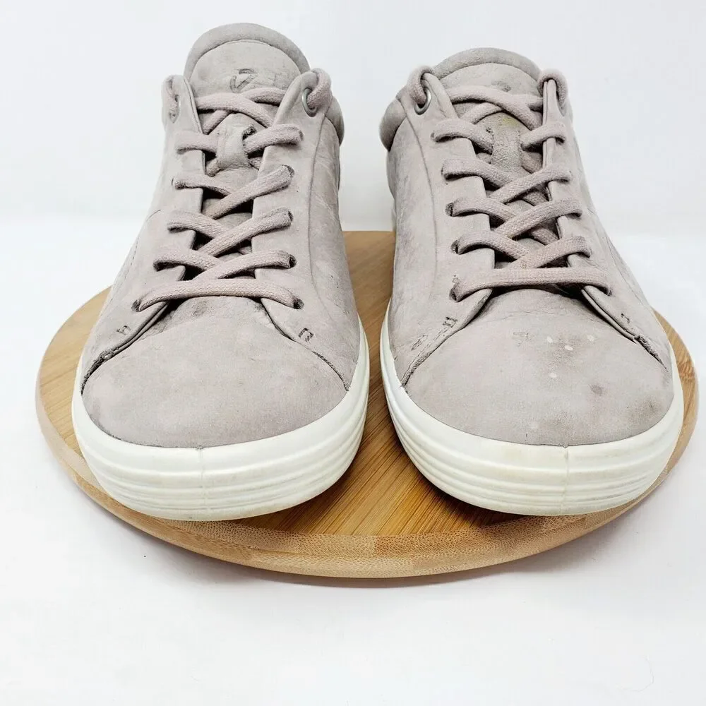ECCO Soft 7 Stitch‎ Tie Sneakers Womens 39 Warm Grey Comfort Shoes Extra Width